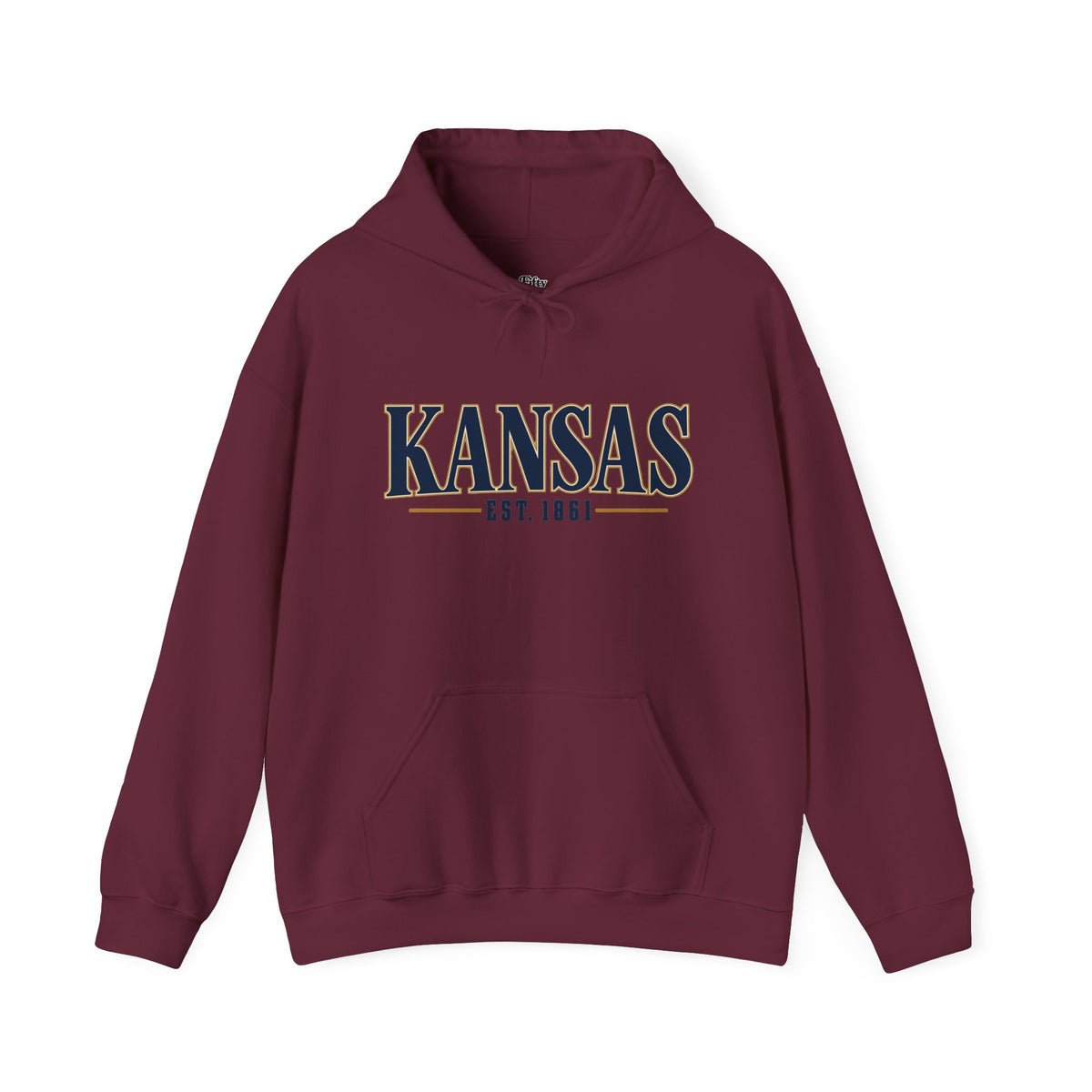 Kansas Est 1861 Unisex Hoodie State Name Graphic