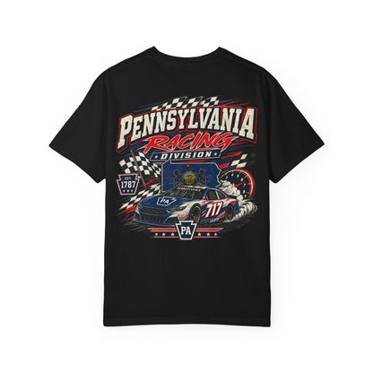 Pennsylvania Racing Division Unisex Comfort Color 1717 Streetwear Graphic Tee