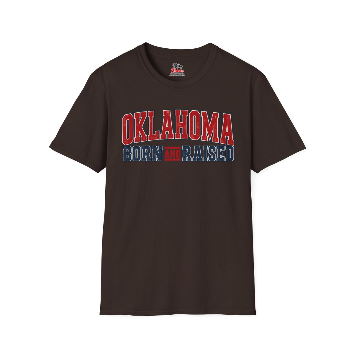 Oklahoma Born and Raised Unisex Softstyle T Shirt State Name Graphic Tee