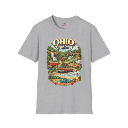 Ohio Road Trip Unisex Softstyle T Shirt State Pride Graphic Tee Collections FS03
