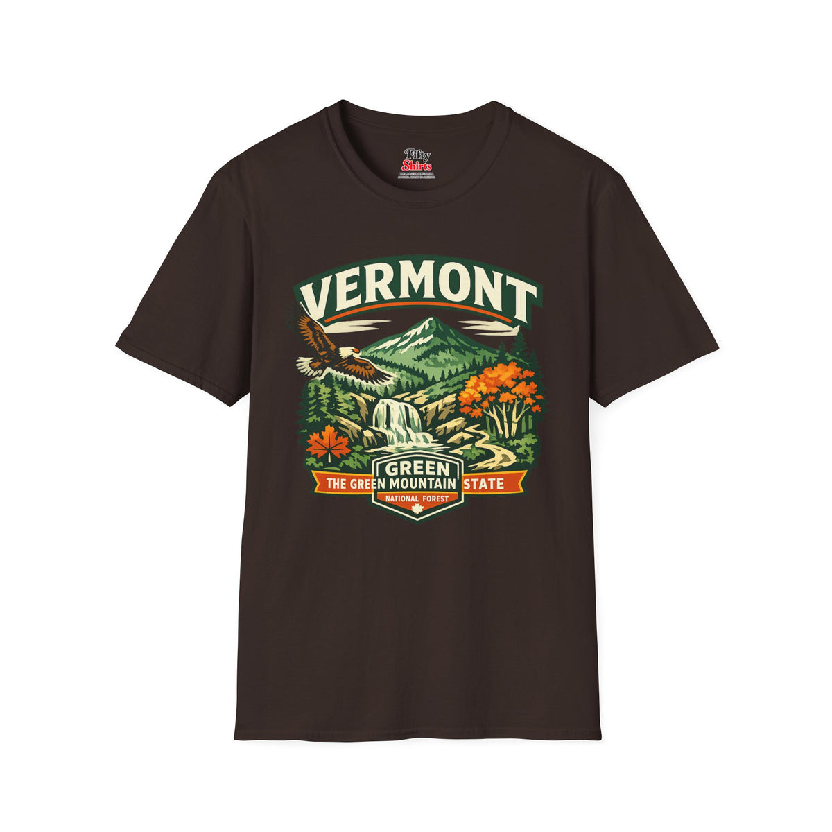 Vermont Green Mountain State Adventure Unisex Softstyle T Shirt State Pride Graphic Tee Collections FS03