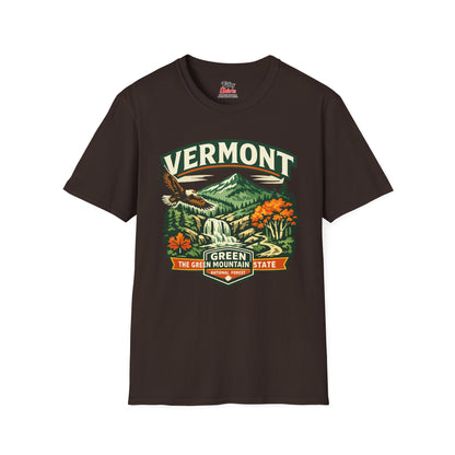 Vermont Green Mountain State Adventure Unisex Softstyle T Shirt State Pride Graphic Tee Collections FS03