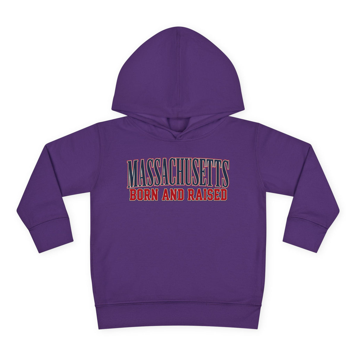 Massachusetts Born and Raised High-End Editorial Unisex Toddler Pullover Fleece Hoodie