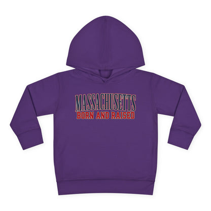 Massachusetts Born and Raised High-End Editorial Unisex Toddler Pullover Fleece Hoodie