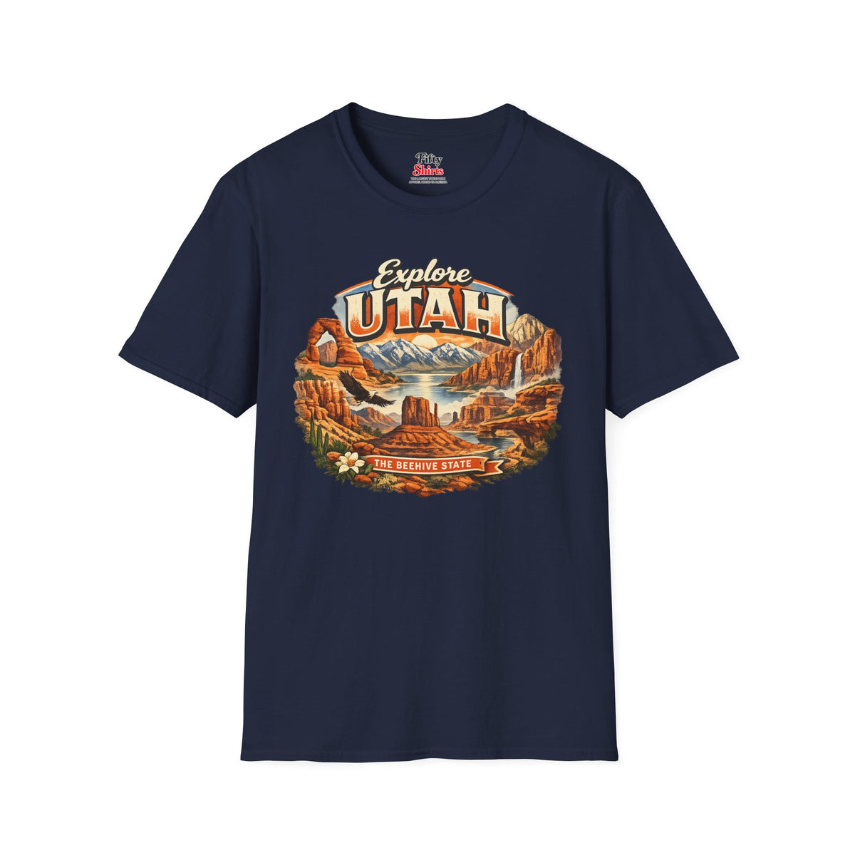 Explore Utah Unisex Softstyle T Shirt State Pride Graphic Tee Collections FS03