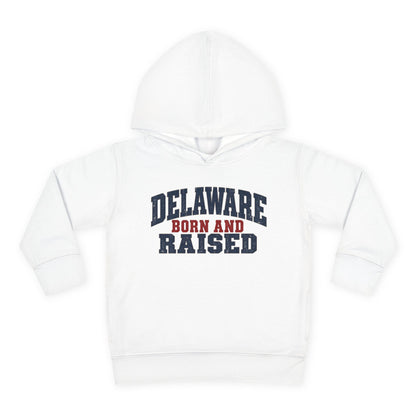 Delaware Born and Raised Rustic Heritage Unisex Toddler Pullover Fleece Hoodie