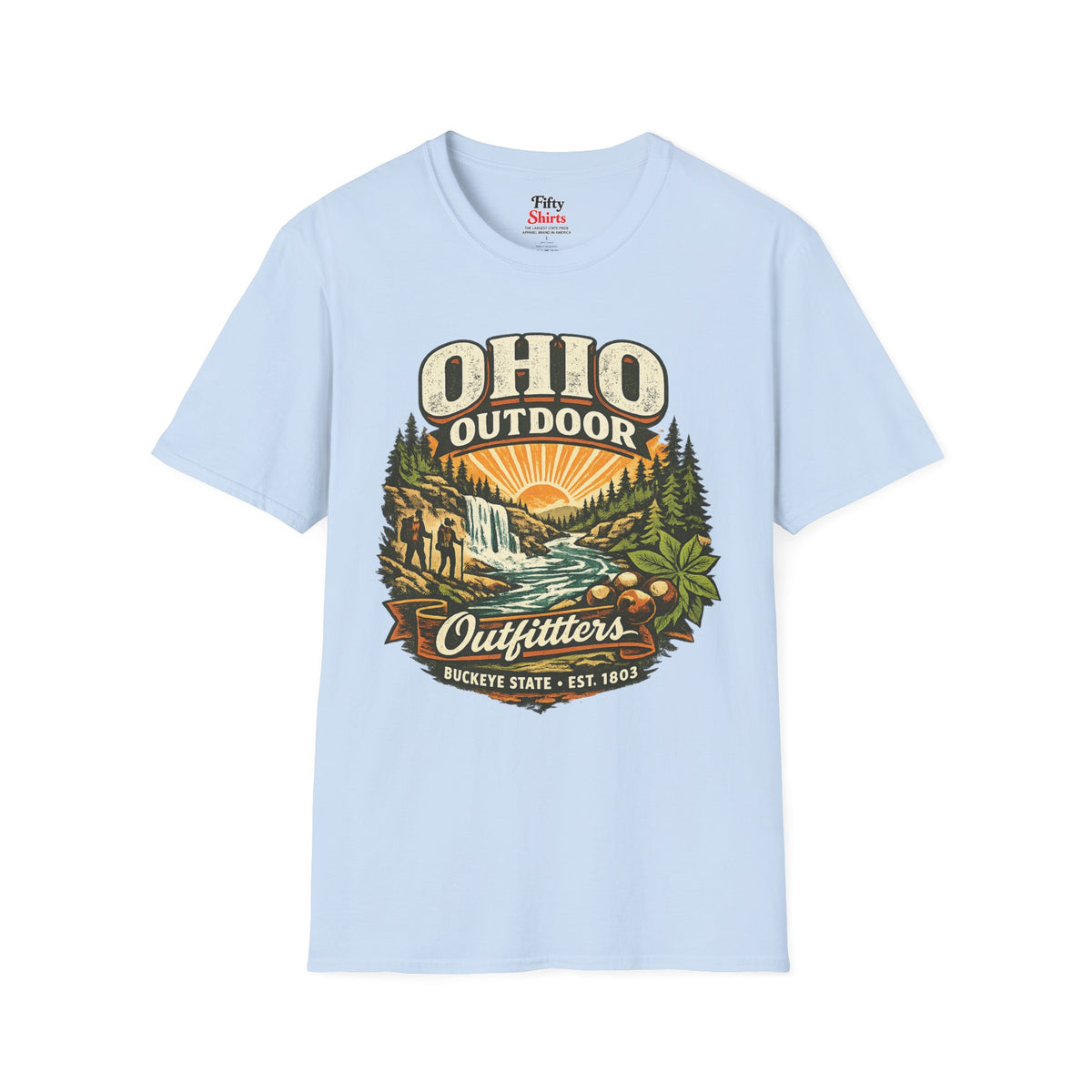 Ohio Outdoor Outfitters Unisex Softstyle T Shirt State Pride Graphic Tee Collections FS03