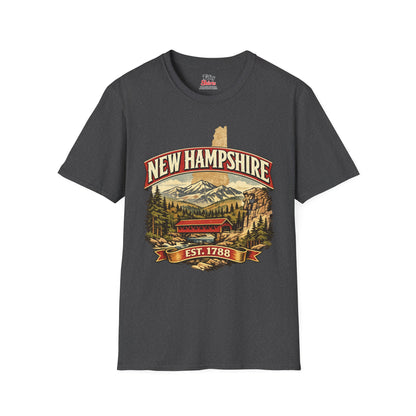 Vintage New Hampshire Heritage Unisex Softstyle T Shirt State Pride Graphic Tee Collections FS03