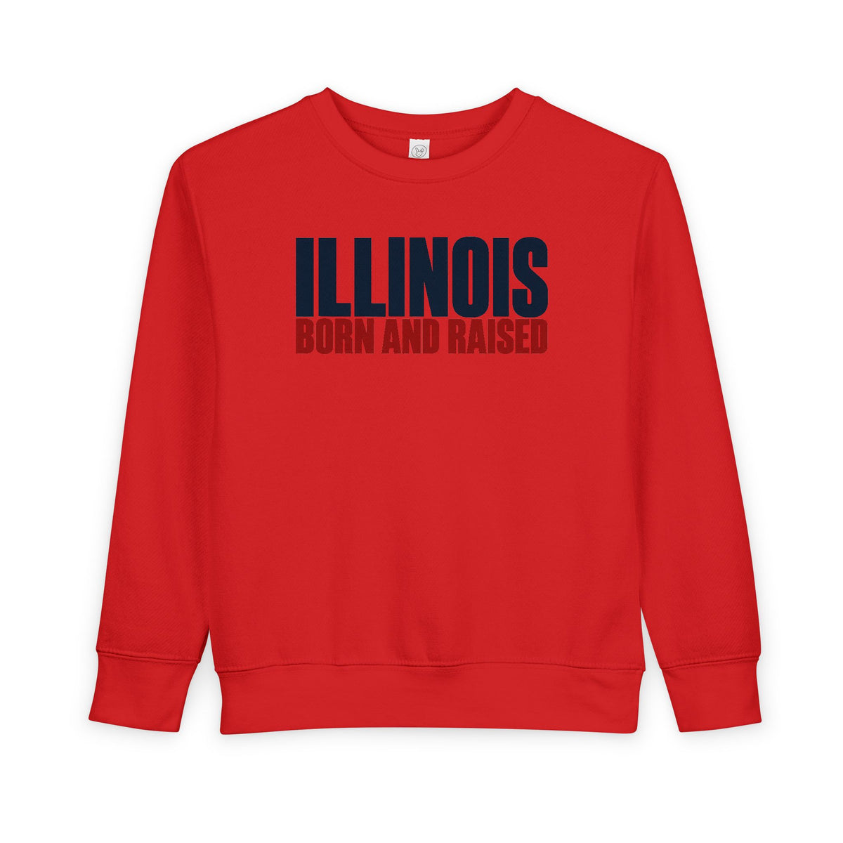 Illinois Born and Raised Modern Midwest Streetwear Unisex Toddler Sweatshirt