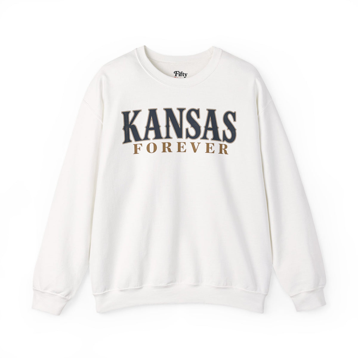 Kansas Forever Unisex Crewneck Sweatshirt State Name Graphic