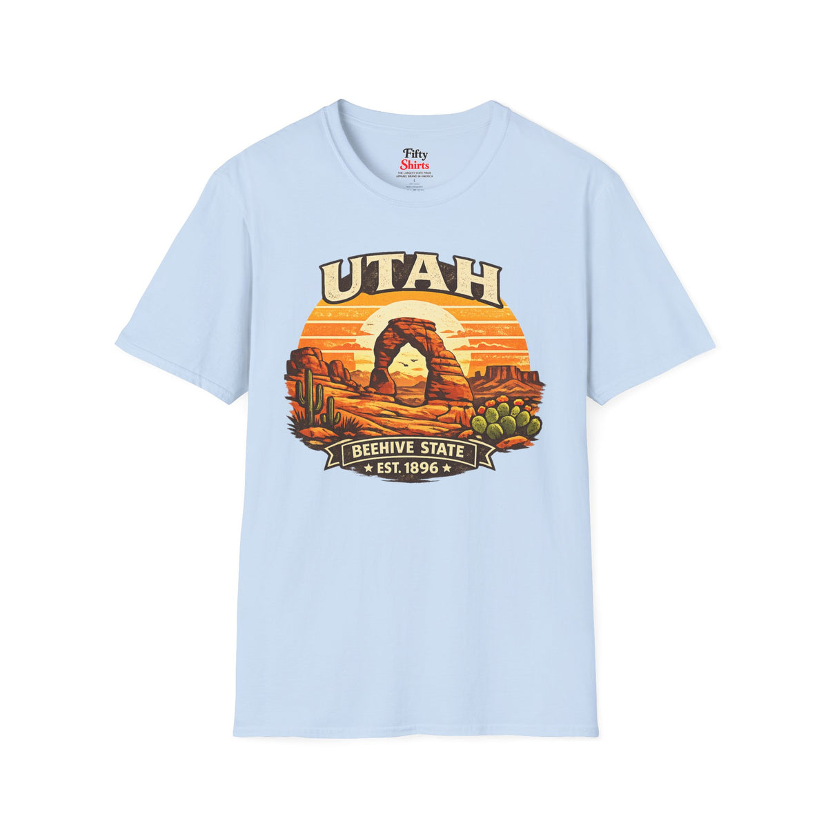 Utah Desert Sunset Unisex Softstyle T Shirt State Pride Graphic Tee Collections FS03