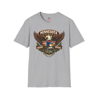 Minnesota Americana Eagle Unisex Softstyle T Shirt State Pride Graphic Tee Collections FS03
