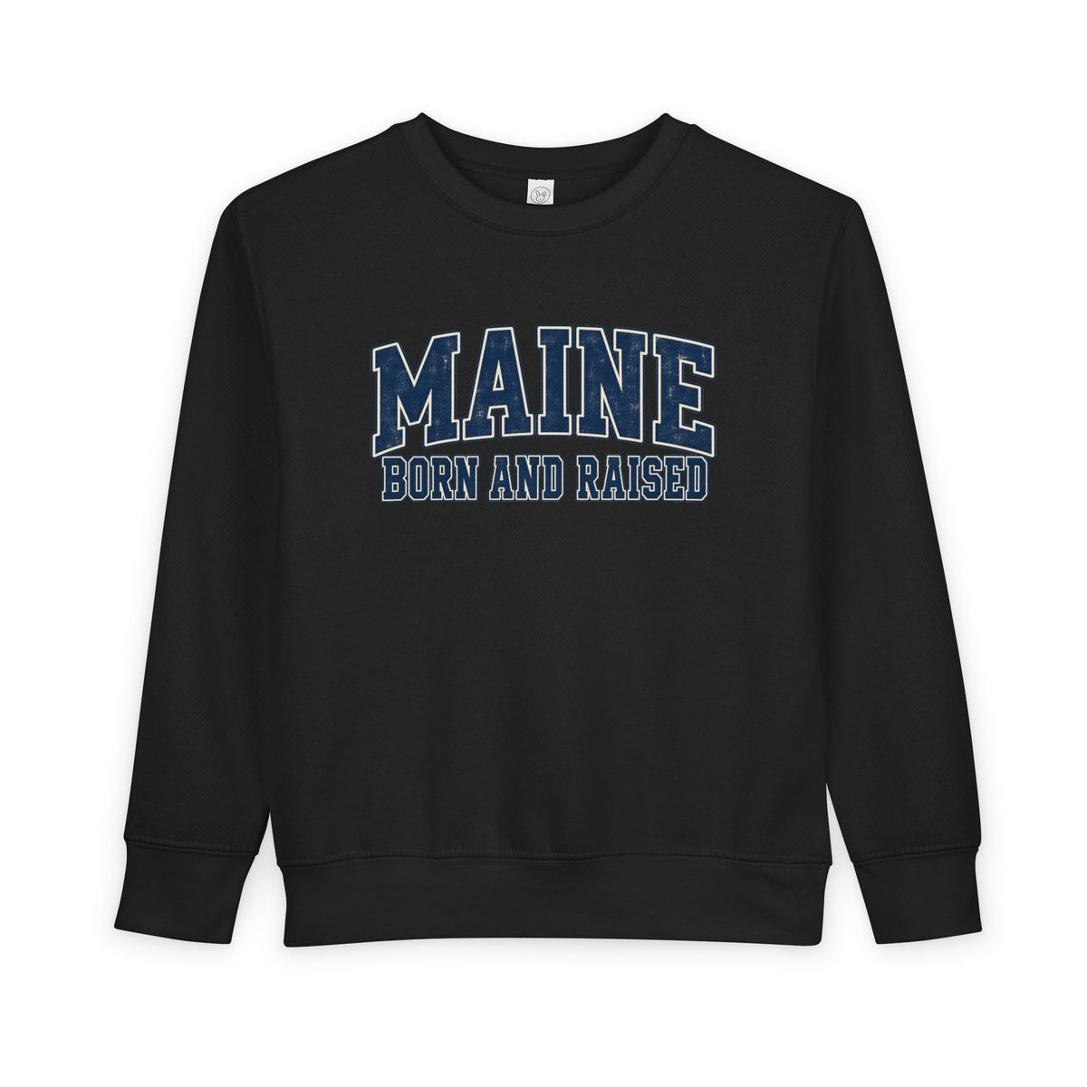 Maine Born and Raised Classic Collegiate Unisex Toddler Sweatshirt