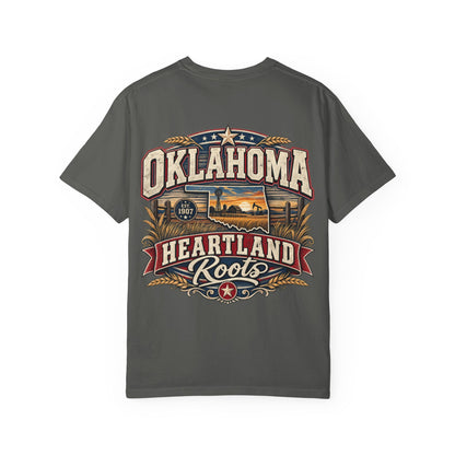 Oklahoma Heartland Roots Unisex Comfort Color 1717 Streetwear Graphic Tee