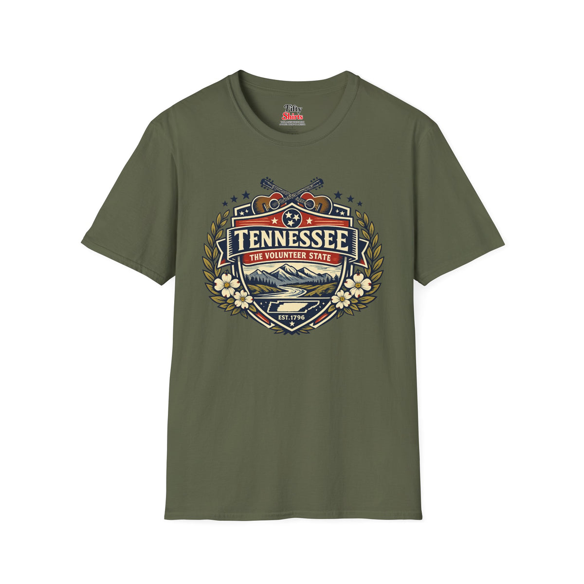 Tennessee Heritage Badge Unisex Softstyle T Shirt State Pride Graphic Tee Collections FS03