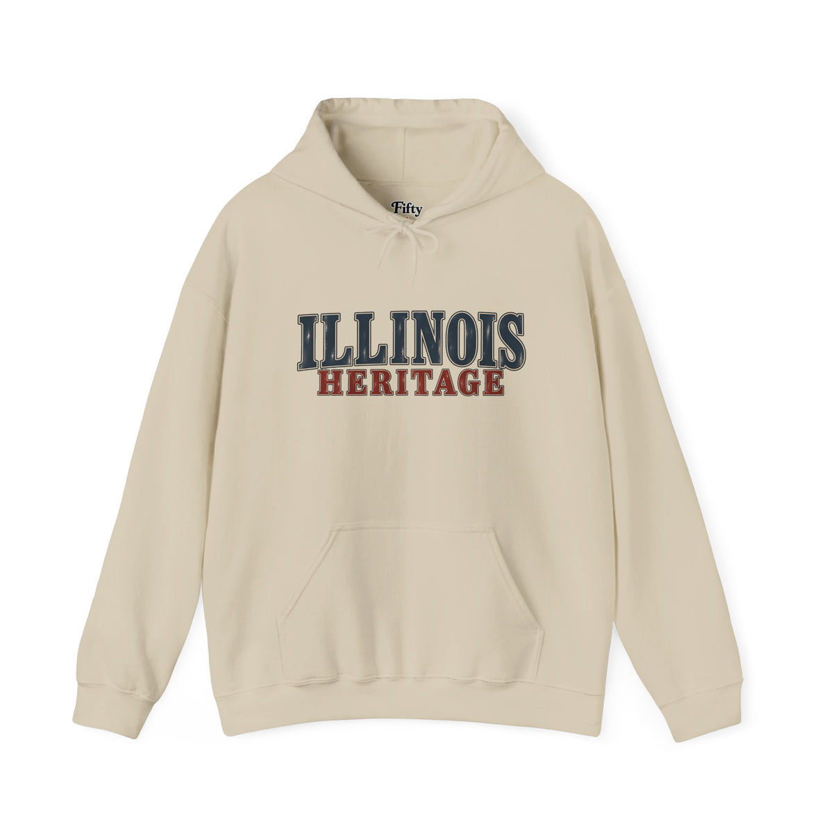 Illinois Heritage Unisex Hoodie State Name Graphic
