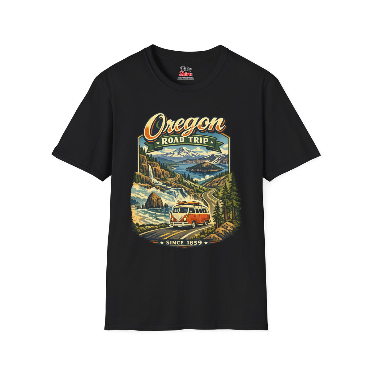 Oregon Road Trip Unisex Softstyle T Shirt State Pride Graphic Tee Collections FS03