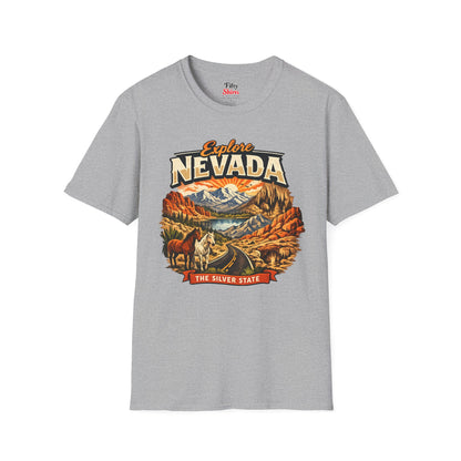 Explore Nevada Unisex Softstyle T Shirt State Pride Graphic Tee Collections FS03