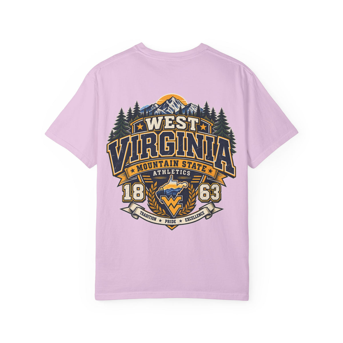 West Virginia Mountain State Athletics Unisex Comfort Color 1717 Streetwear Graphic Tee