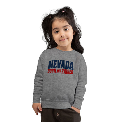 Nevada Born and Raised Modern Streetwear Unisex Toddler Sweatshirt