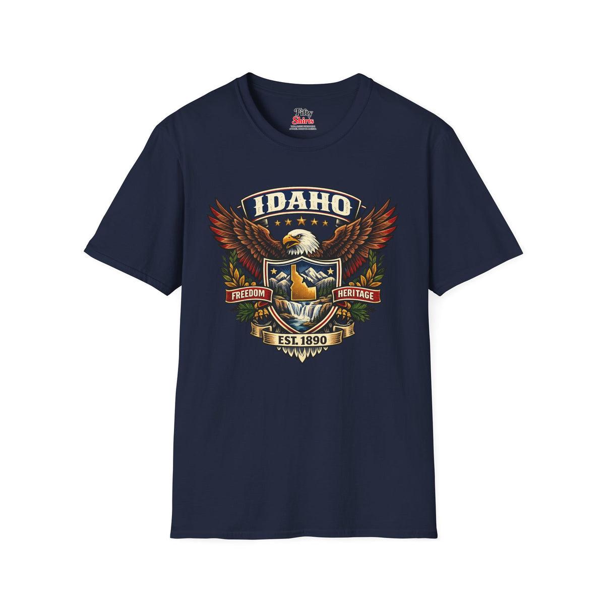 Idaho Americana Eagle Unisex Softstyle T Shirt State Pride Graphic Tee Collections FS03
