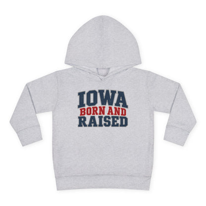 Iowa Born and Raised Classic Heritage Unisex Toddler Pullover Fleece Hoodie