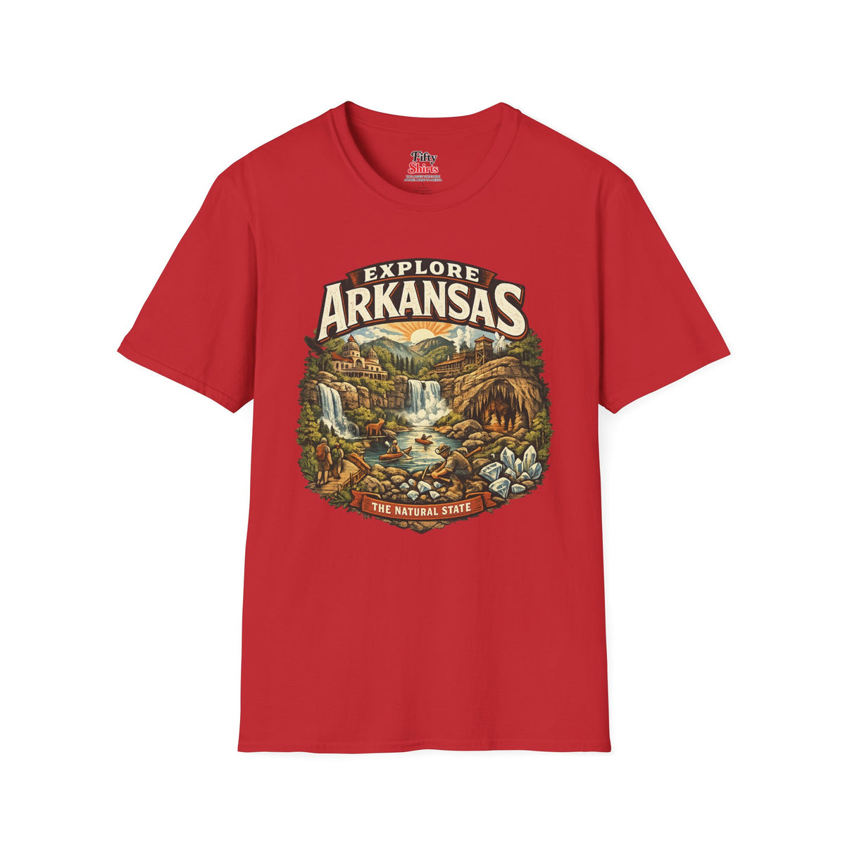 Explore Arkansas Unisex Softstyle T Shirt State Pride Graphic Tee Collections FS03