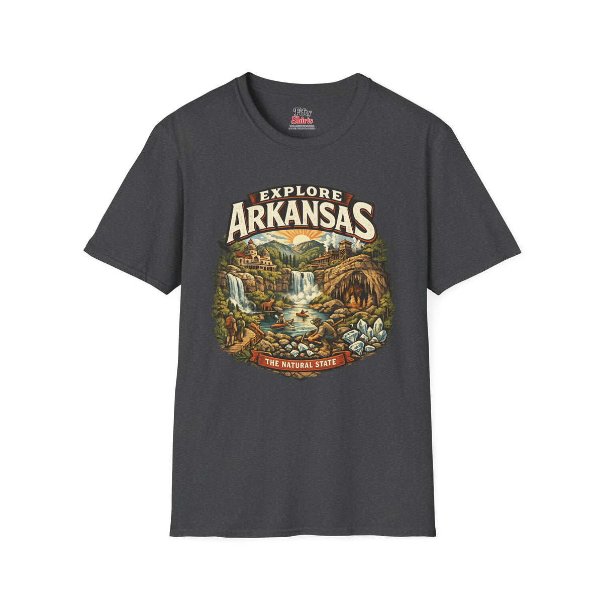 Explore Arkansas Unisex Softstyle T Shirt State Pride Graphic Tee Collections FS03