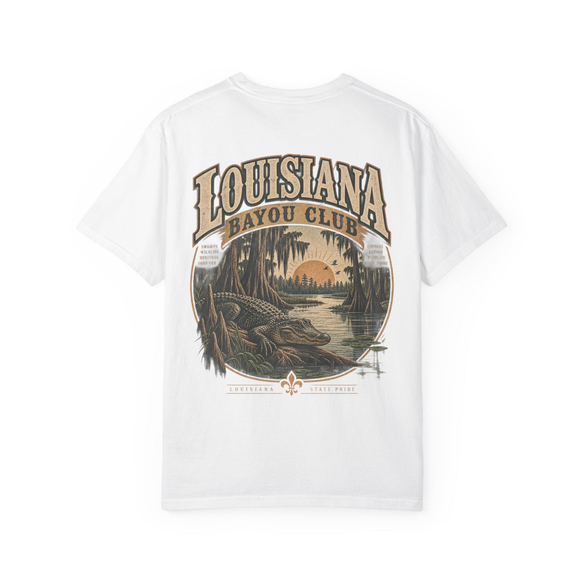 Louisiana Bayou Club Unisex Comfort Color 1717 Streetwear Graphic Tee