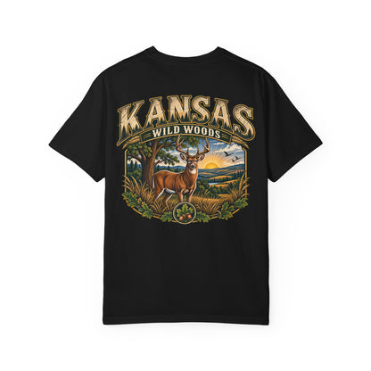 Kansas Wild Woods Unisex Comfort Color 1717 Streetwear Graphic Tee