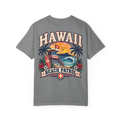 Hawaii Beach Patrol Unisex Comfort Color 1717 Streetwear Graphic Tee
