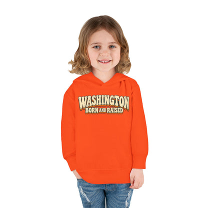 Washington Born and Raised Vintage 1970s Unisex Toddler Pullover Fleece Hoodie