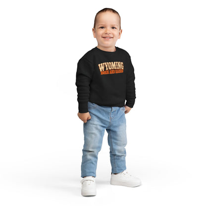 Wyoming Born and Raised Vintage 1970s Western Unisex Toddler Sweatshirt