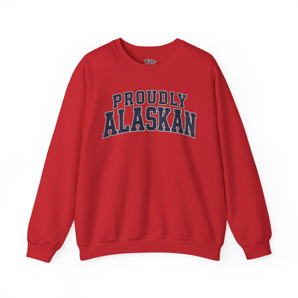 Proudly Alaskan Alaska Unisex Crewneck Sweatshirt State Name Graphic
