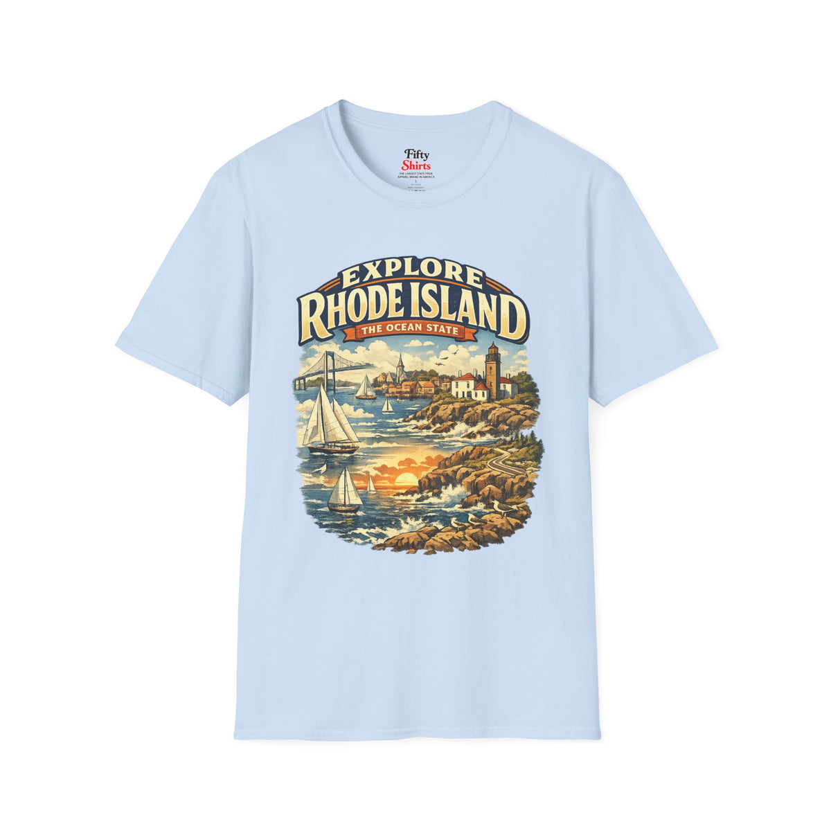 Rhode Island Explore Rhode Island Unisex Softstyle T Shirt State Pride Graphic Tee Collections FS03