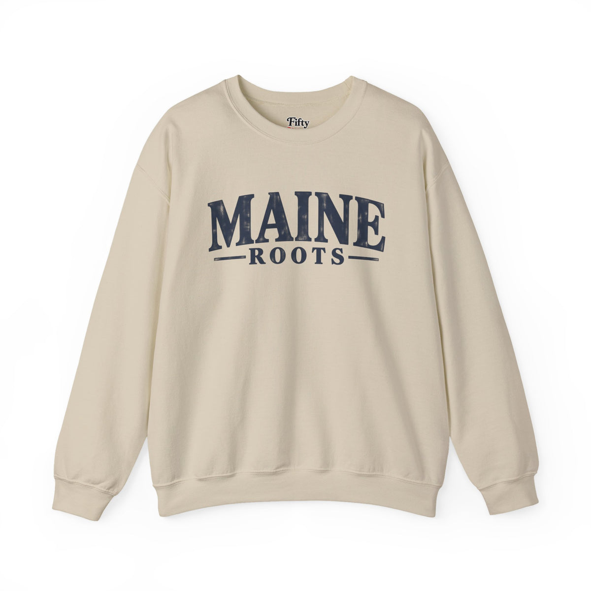 Maine Roots Unisex Crewneck Sweatshirt State Name Graphic