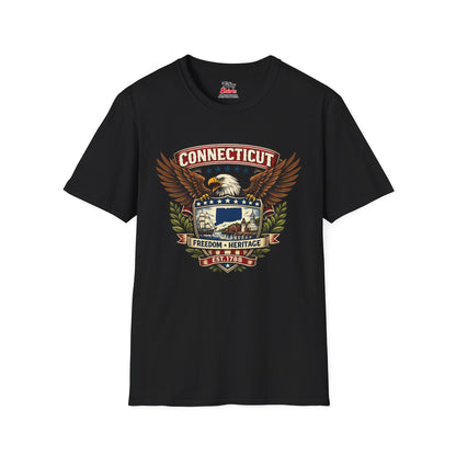 Connecticut American Eagle Unisex Softstyle T Shirt State Pride Graphic Tee Collections FS03