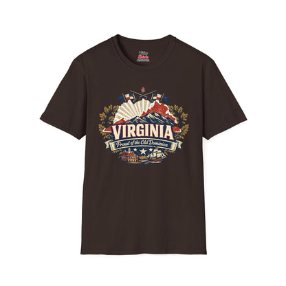 Virginia State Pride Unisex Softstyle T Shirt State Pride Graphic Tee Collections FS03