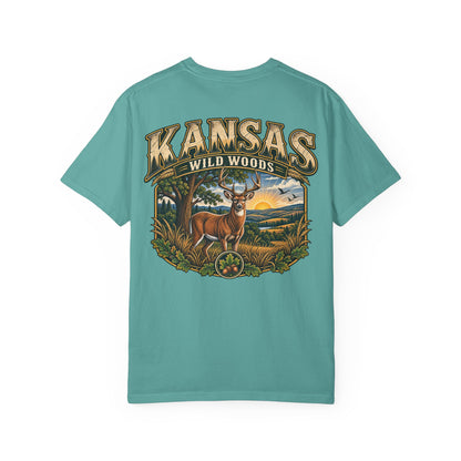 Kansas Wild Woods Unisex Comfort Color 1717 Streetwear Graphic Tee