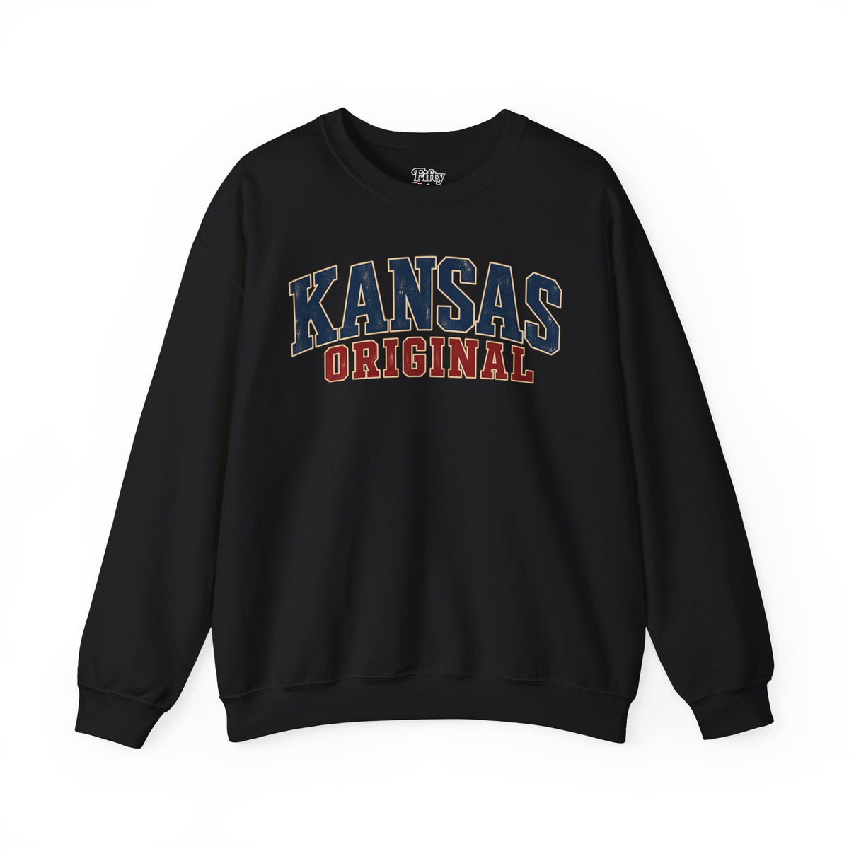 Kansas Original Unisex Crewneck Sweatshirt State Name Graphic