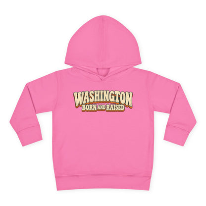 Washington Born and Raised Vintage 1970s Unisex Toddler Pullover Fleece Hoodie
