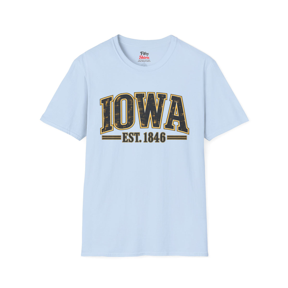 Iowa Est 1846 Unisex Softstyle T Shirt State Name Graphic Tee