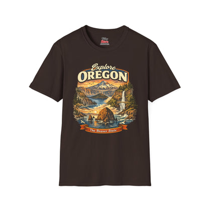 Explore Oregon Unisex Softstyle T Shirt State Pride Graphic Tee Collections FS03