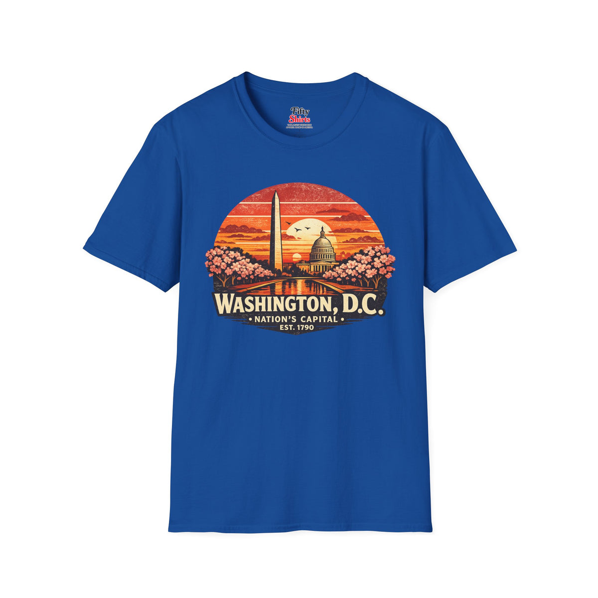 Washington D.C. Monument Sunset Unisex Softstyle T Shirt State Pride Graphic Tee Collections FS03