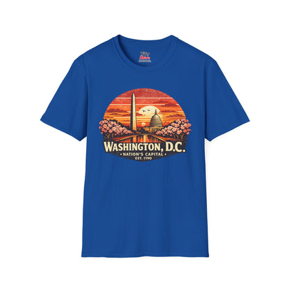 Washington D.C. Monument Sunset Unisex Softstyle T Shirt State Pride Graphic Tee Collections FS03