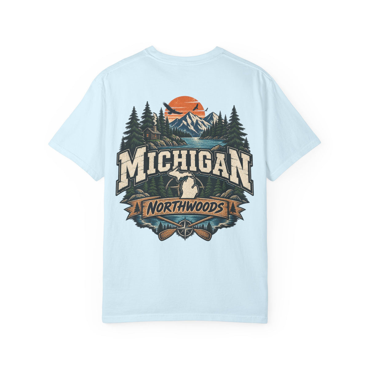 Michigan Northwoods Unisex Comfort Color 1717 Streetwear Graphic Tee