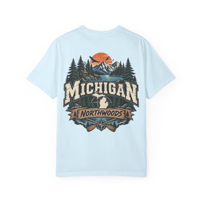 Michigan Northwoods Unisex Comfort Color 1717 Streetwear Graphic Tee