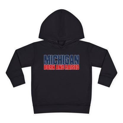 Michigan Born and Raised Modern Streetwear Unisex Toddler Pullover Fleece Hoodie