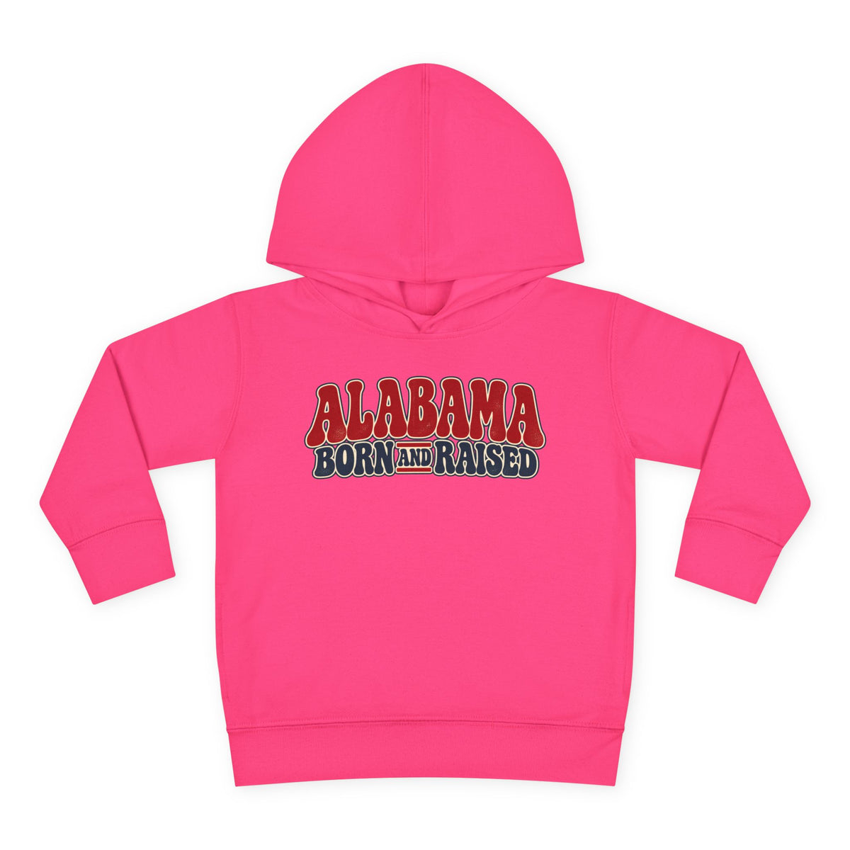Alabama Born and Raised Retro 1970s Americana Unisex Toddler Pullover Fleece Hoodie