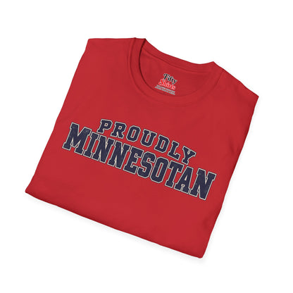 Proudly Minnesotan Unisex Softstyle T Shirt State Name Graphic Tee